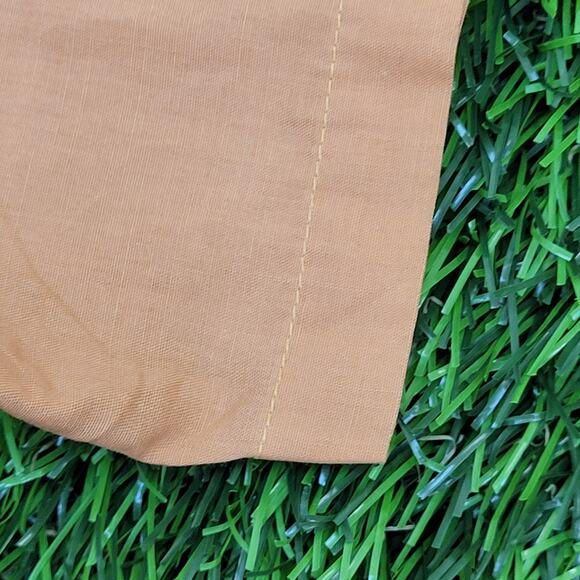 Vintage 90s MOD Button Shirt Large 22x30 Apricot Orange - Picture 5 of 11